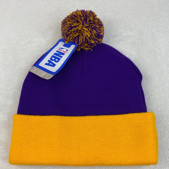 NBA Los Angeles Lakers NBA BEANIE POM WINTER KNIT - Picture 2 of 3